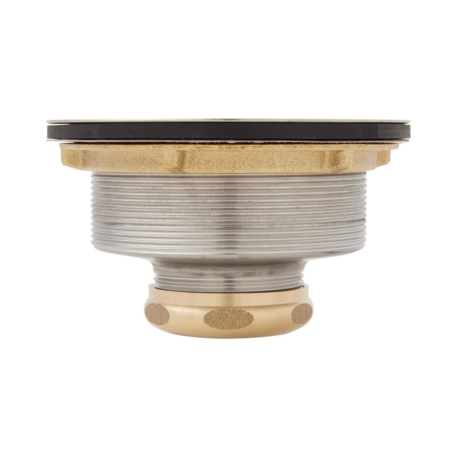 3-in-1 Kitchen Sink Stopper – Pop-Up Brass Drain Strainer With Extra Basket, Fits US Standard 3-1/2" Holes, Gold Electroplate