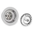 Slotted Strainer Basket with Lift Stopper - 3-1/2" - Chrome, , large image number 1