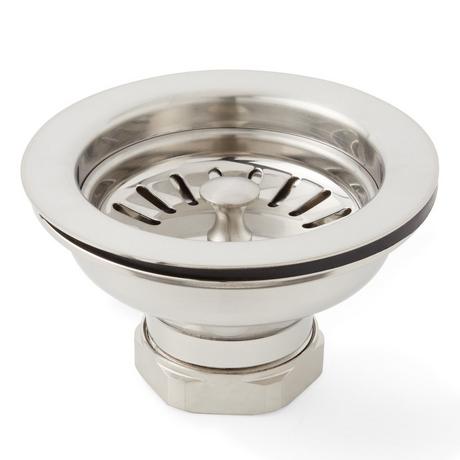 Signature Hardware 142974 3-1/2 Brass Kitchen Garbage Disposal Flange and Stopper Finish: Stainless Steel