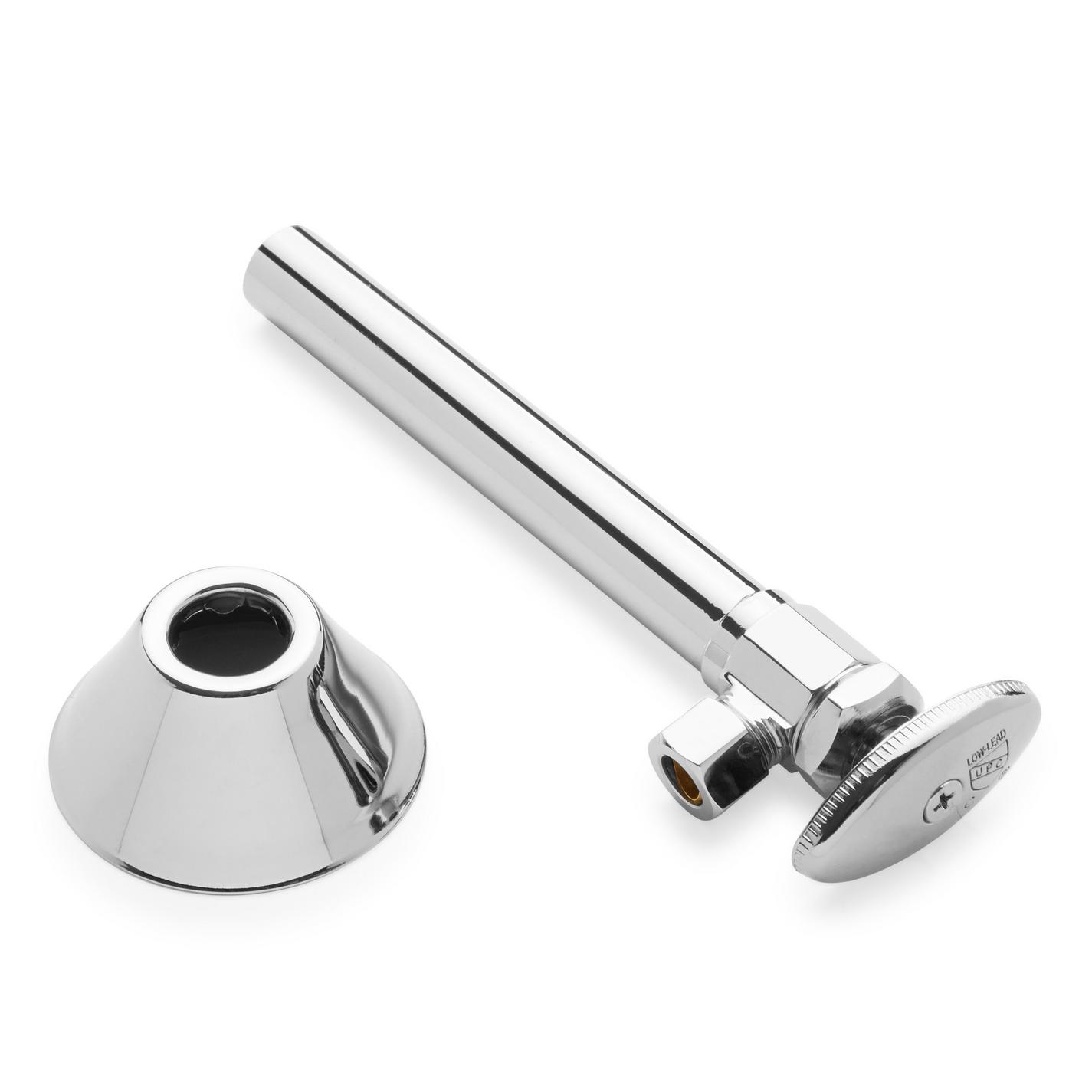 Toilet Supply Kit with 1/2" OD X 3/8" OD Angle Stop Signature Hardware