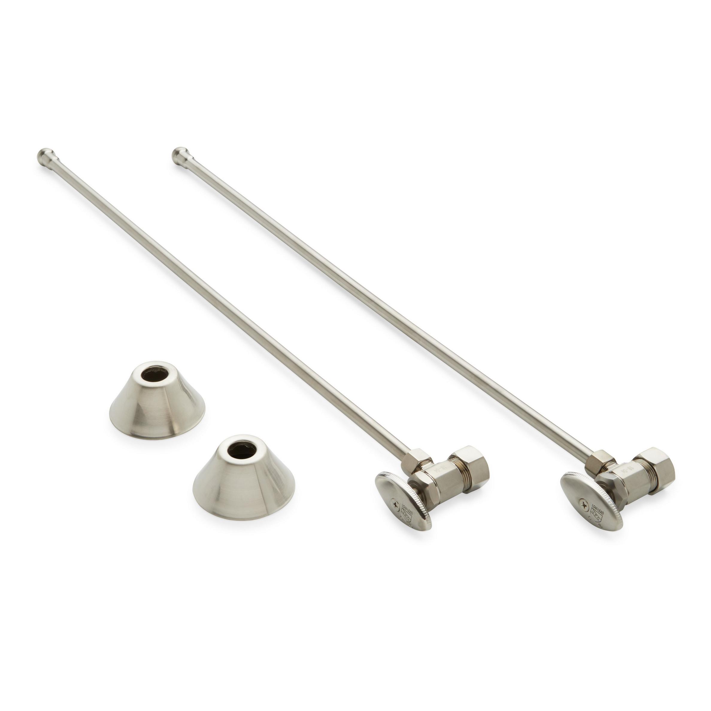 Bathroom Supply Kit with 5/8" OD X 3/8" OD Angle Stop | Signature Hardware