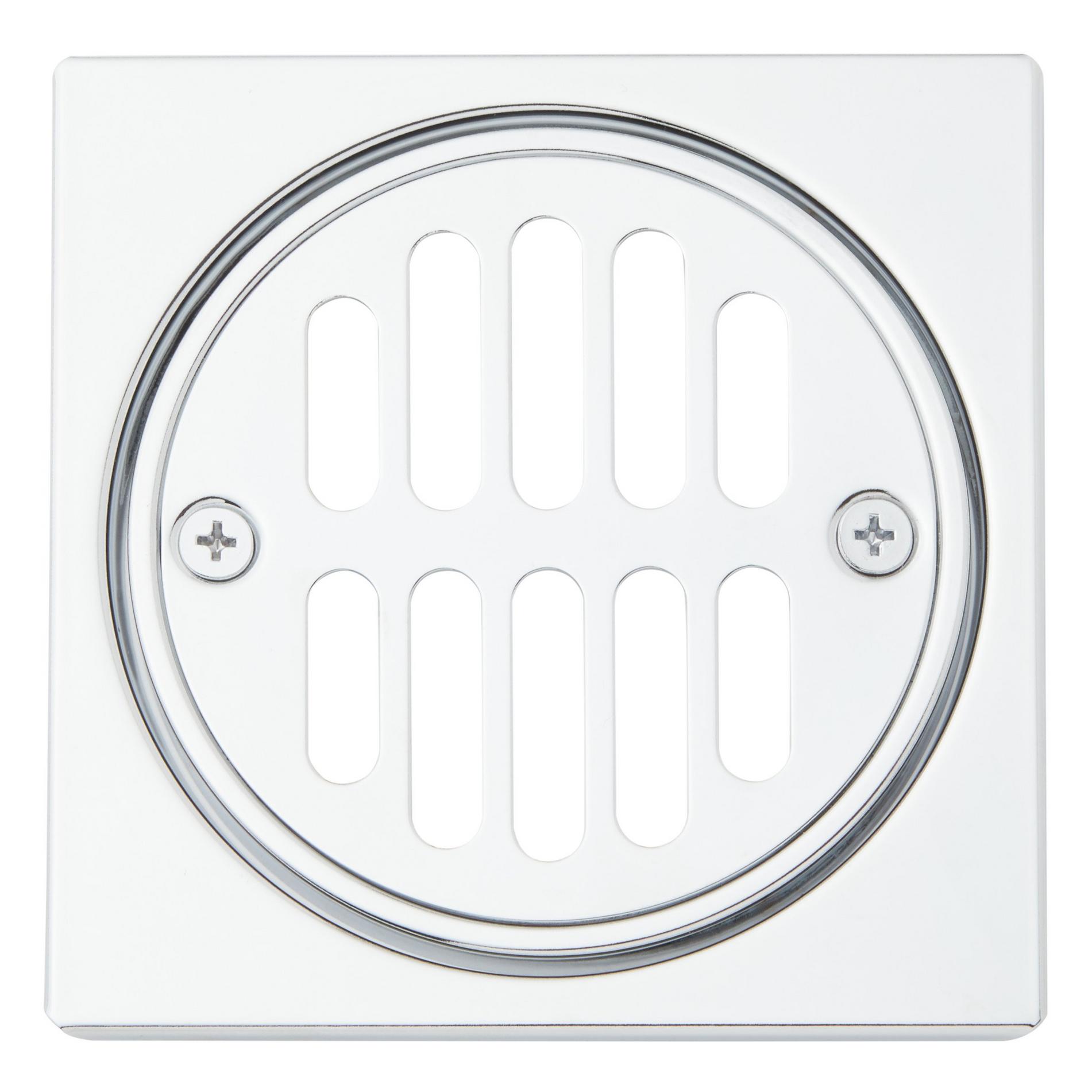 Square Shower Drain Cover with Round Strainer Signature Hardware