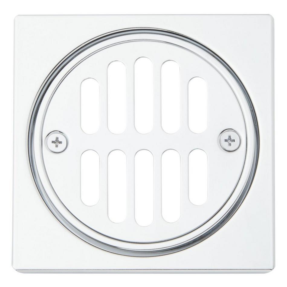 Square Shower Drain Cover with Round Strainer, , large image number 1