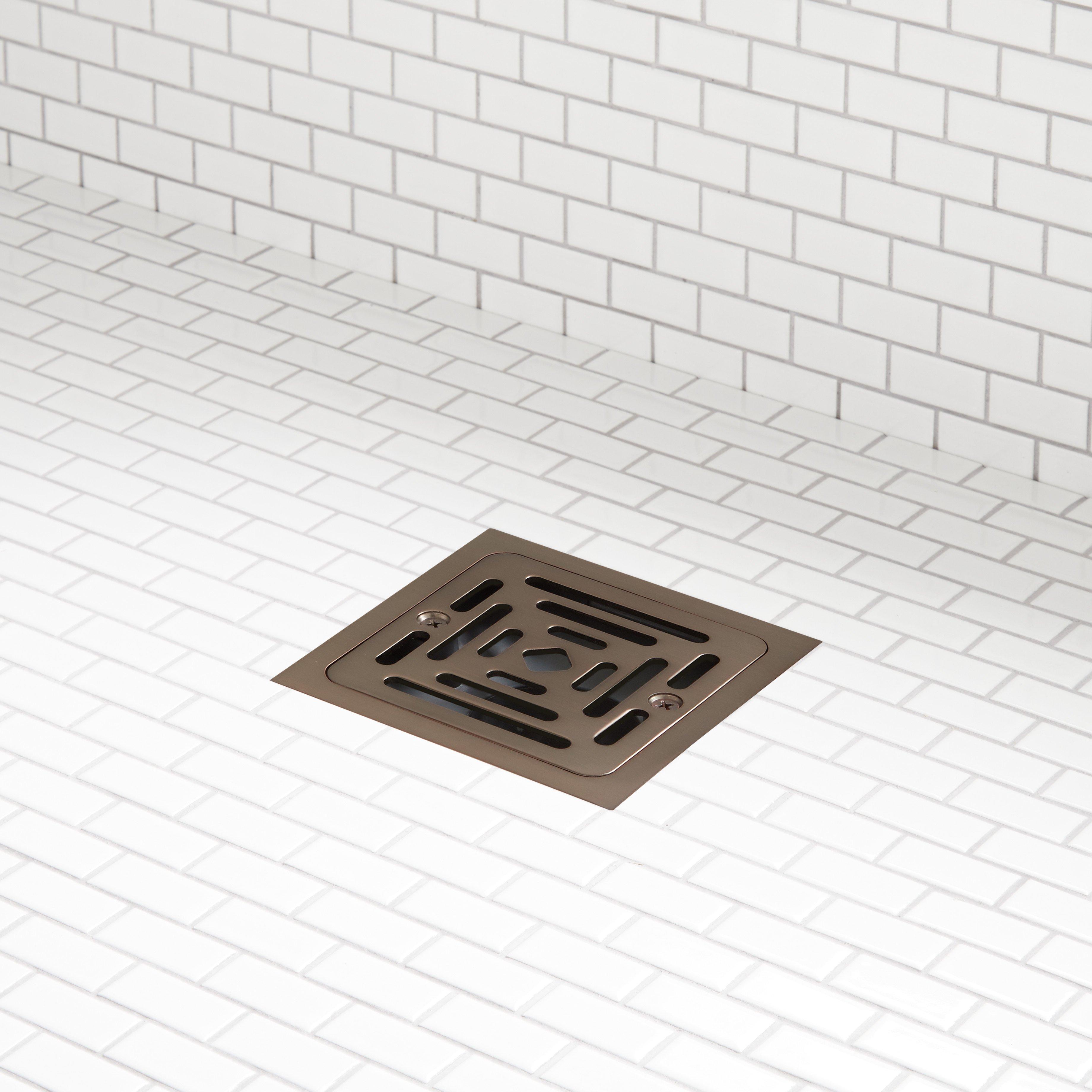 Square on sale shower drain