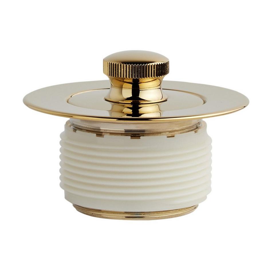 Lift & Turn Tub Drain with Adapter Sleeve - Polished Brass, , large image number 1