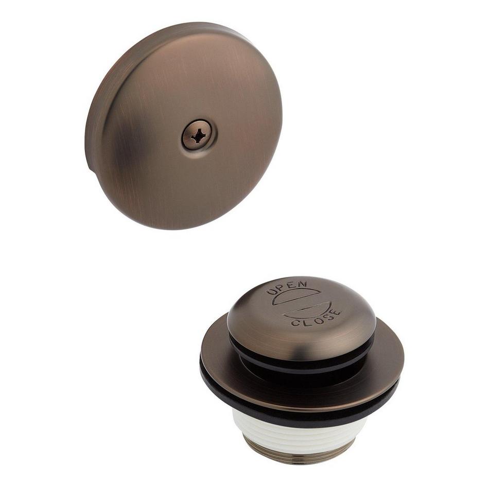 Mushroom Pop-Up Straight Tub Drain with 1-1/2 x 6 Tailpiece - Chrome | Signature Hardware 310003