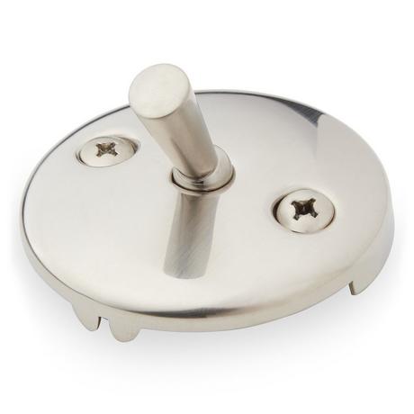 Overflow Cover Plate with Trip Lever -  Brushed Nickel