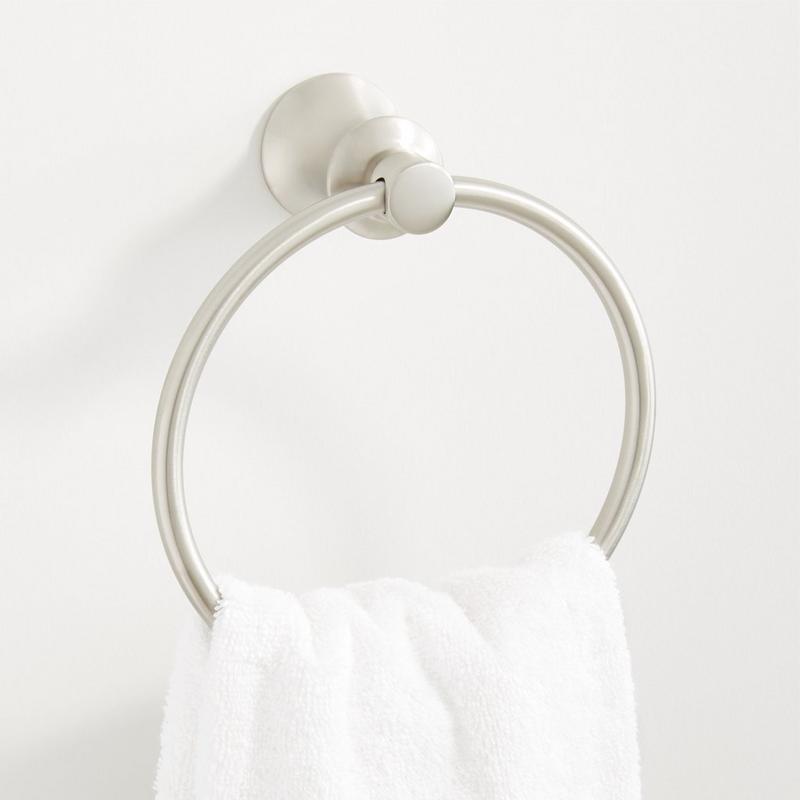 Pendleton Towel Ring in Brushed Nickel