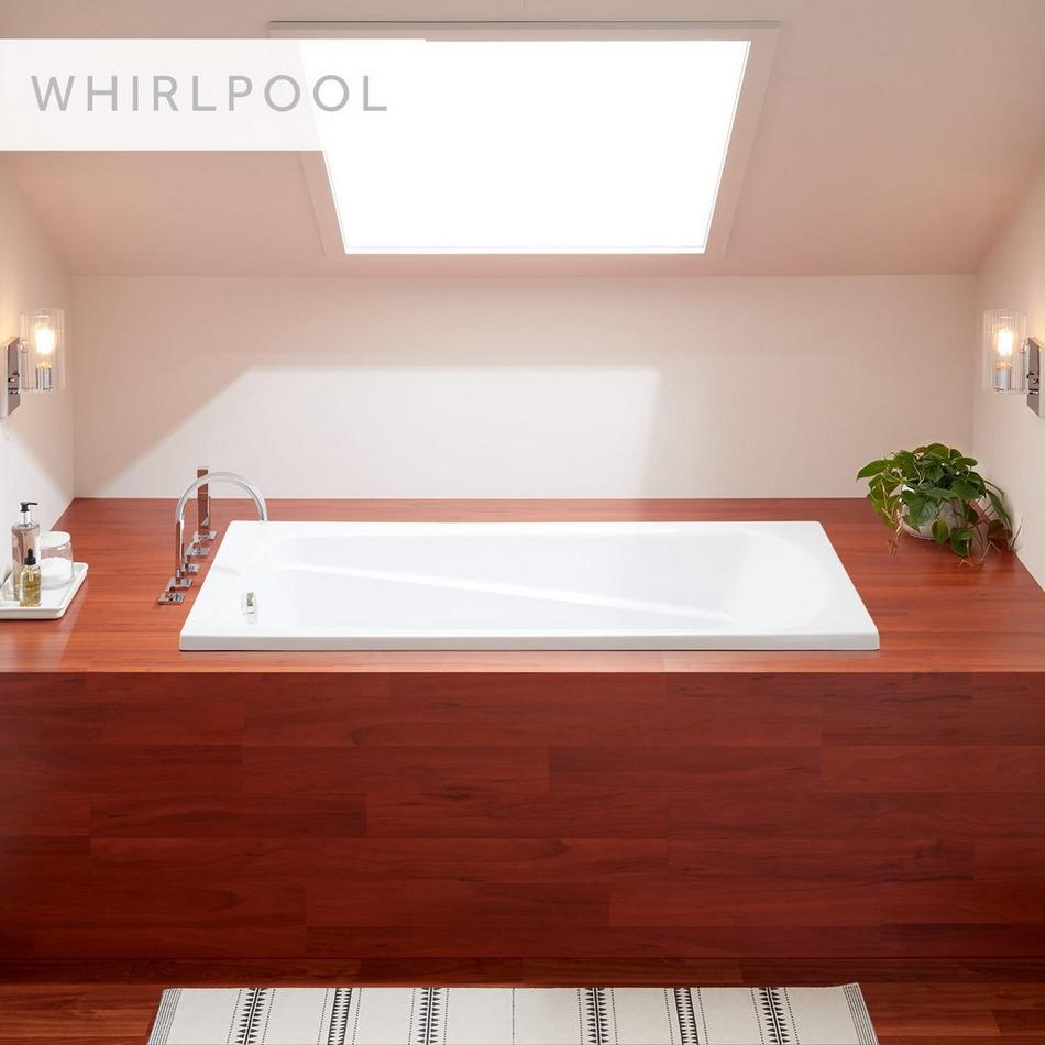 60" x 32" Bradenton Acrylic Drop-In Whirlpool Tub, , large image number 0