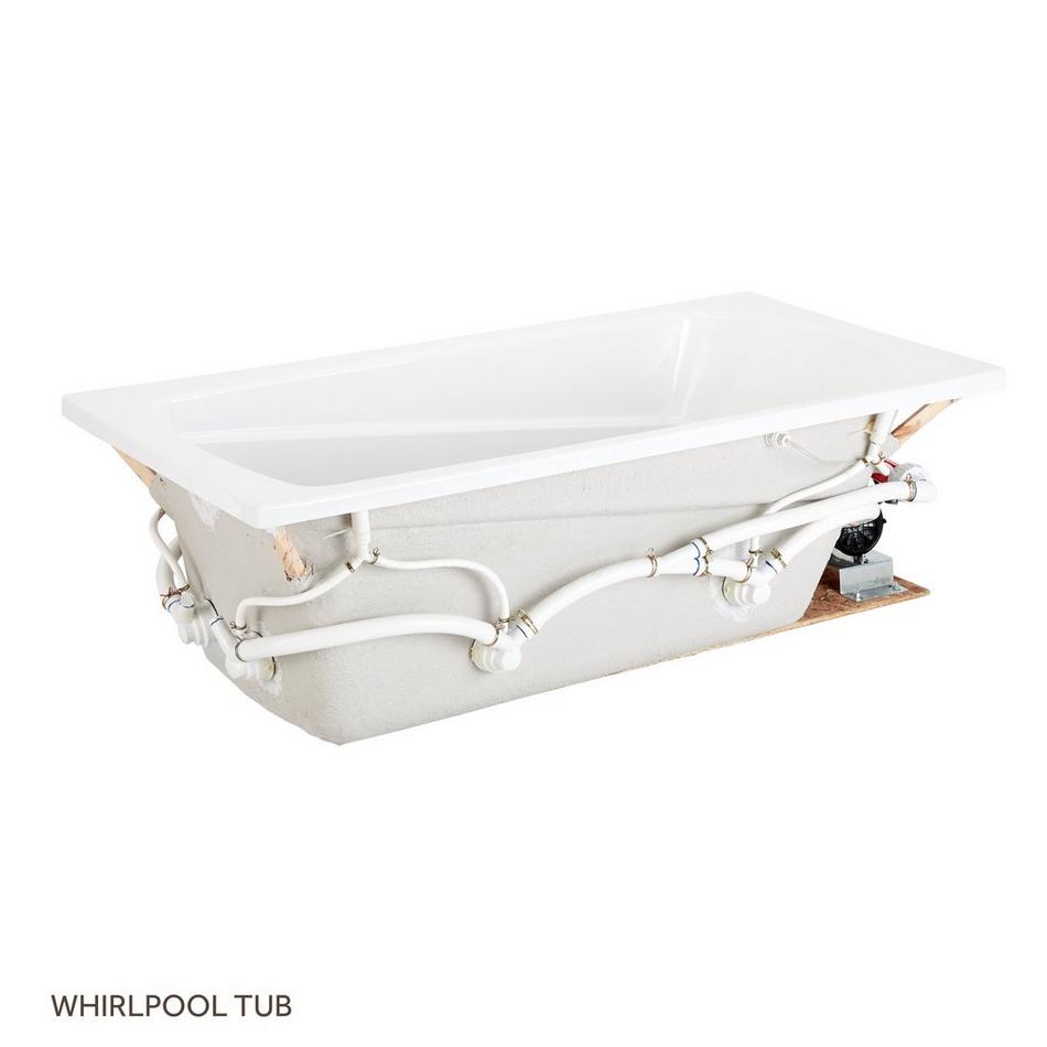 60" x 32" Bradenton Acrylic Drop-In Whirlpool Tub, , large image number 4