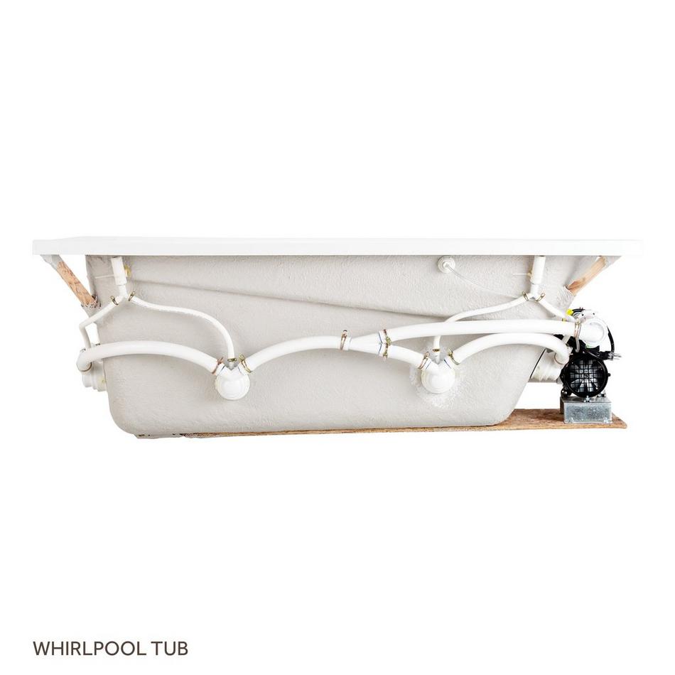 60" x 32" Bradenton Acrylic Drop-In Whirlpool Tub, , large image number 2
