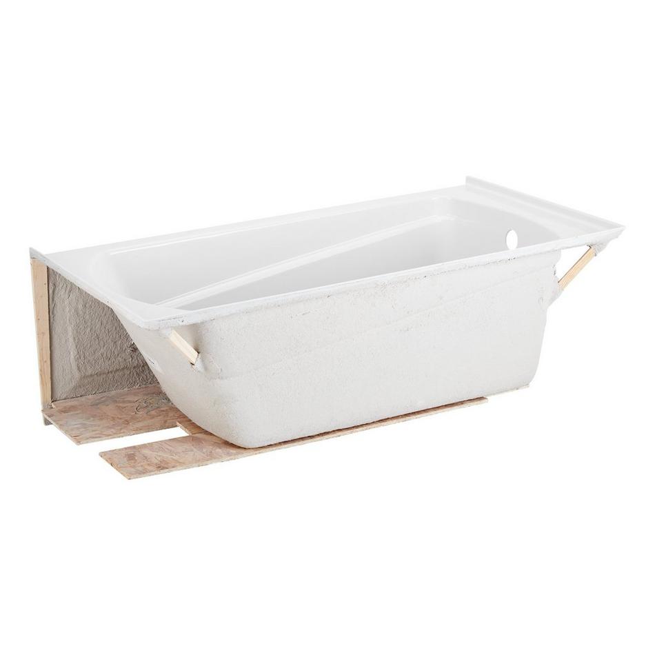 60" x 30" Bradenton Acrylic Alcove Soaking Tub - Left Drain - White, , large image number 3