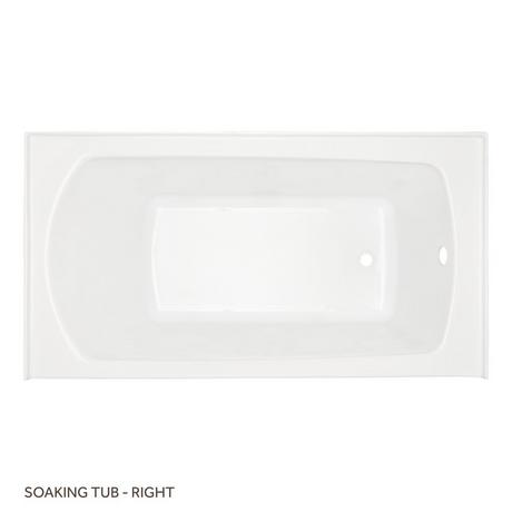 60" x 32" Bradenton Acrylic Alcove Soaking Tub  - White
