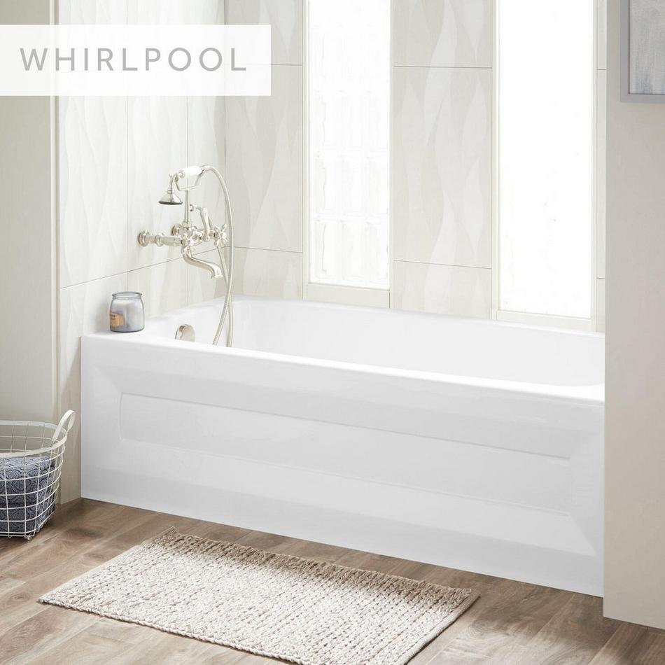 60" x 32" Bradenton Acrylic Alcove Whirlpool Tub  - White, , large image number 0