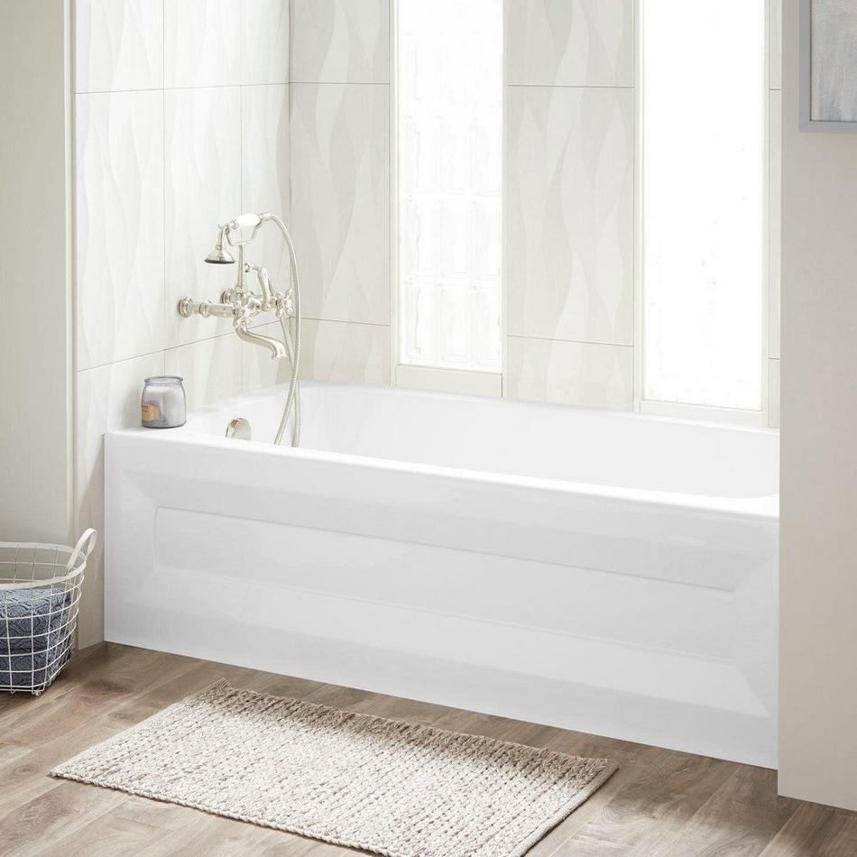 60" x 32" Bradenton Acrylic Alcove Whirlpool Tub  - White, , large image number 0