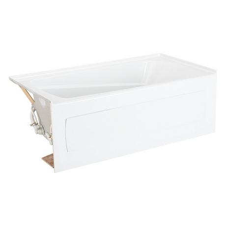 60" x 32" Bradenton Acrylic Alcove Whirlpool Tub  - White