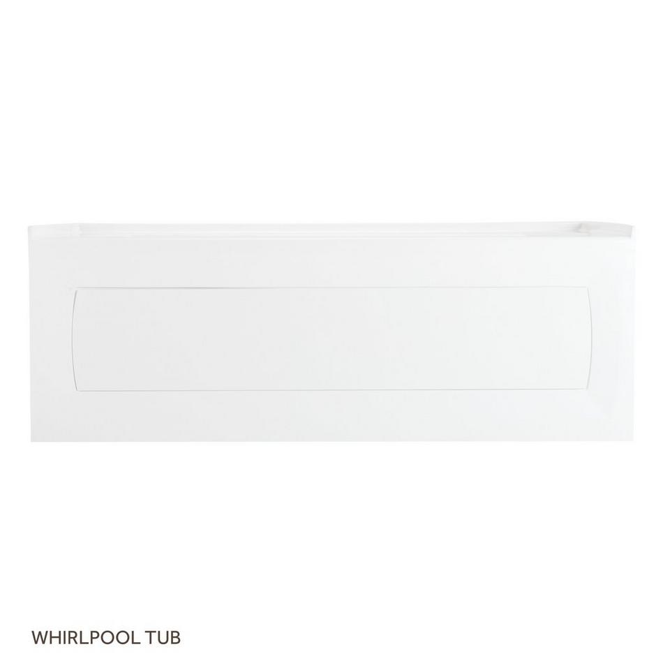 60" x 32" Bradenton Acrylic Alcove Whirlpool Tub  - White, , large image number 3