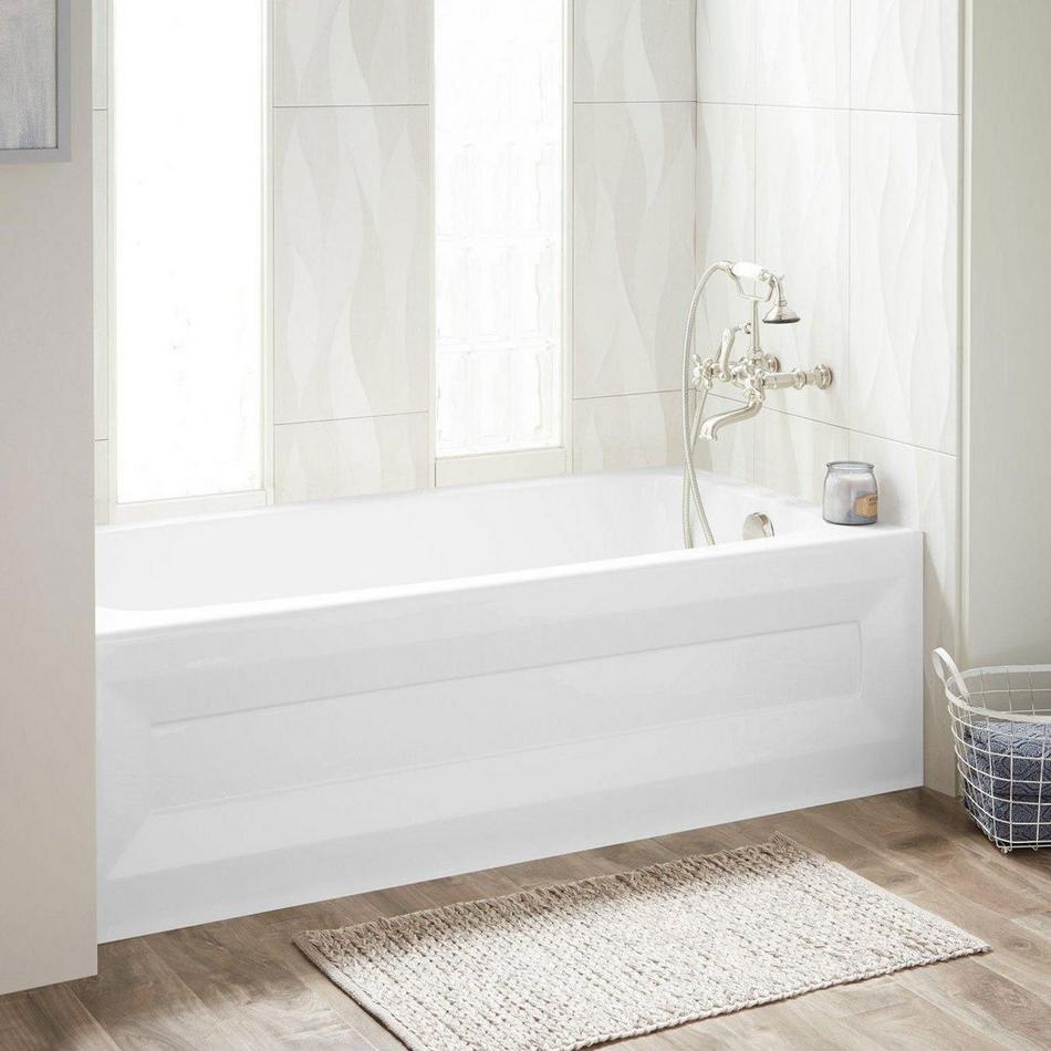 60" x 32" Bradenton Acrylic Alcove Whirlpool Tub - Right Drain - White, , large image number 0