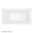 60" x 32" Bradenton Acrylic Alcove Whirlpool Tub  - White, , large image number 5