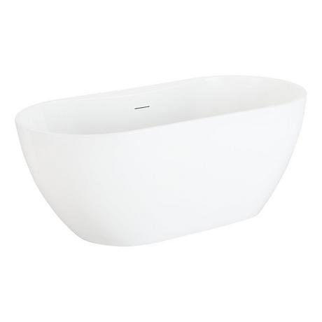 67" Hibiscus Oval Acrylic Freestanding Tub