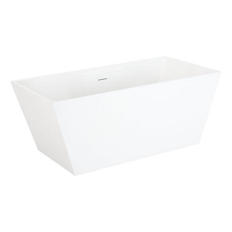 59" Hibiscus Rectangular Acrylic Freestanding Tub