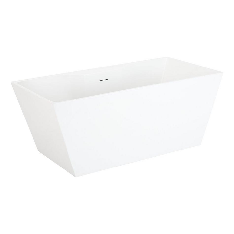 59" Hibiscus Rectangular Acrylic Freestanding Tub, , large image number 1