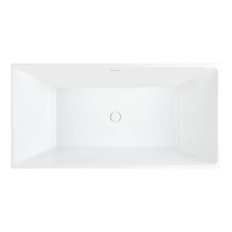 67" Hibiscus Rectangular Acrylic Freestanding Tub
