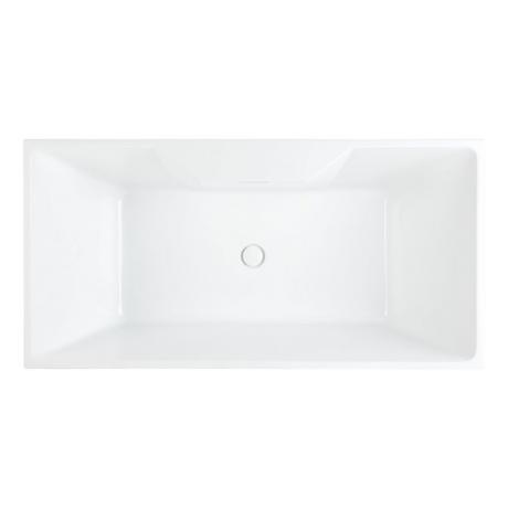 67" Hibiscus Rectangular Acrylic Freestanding Tub