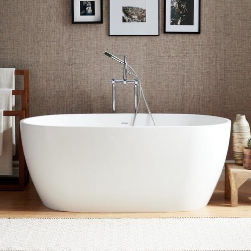 66" Ocala Solid Surface Freestanding Tub