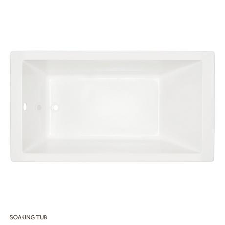 60" x 32" Sitka Acrylic Drop-In Soaking Tub - White