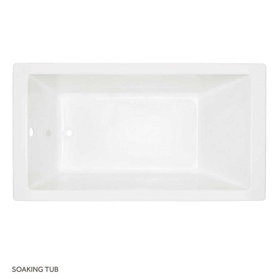 60" x 32" Sitka Acrylic Drop-In Soaking Tub - White, , large image number 1