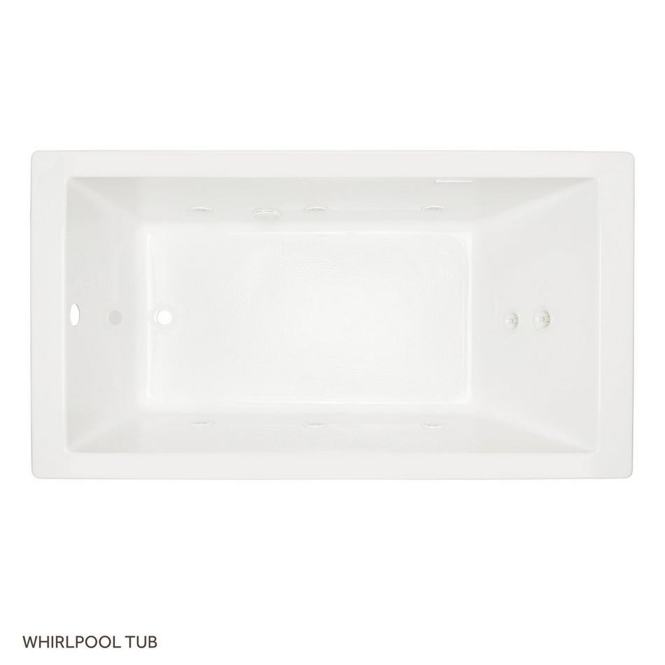 60" x 36" Sitka Acrylic Drop-In Whirlpool Tub - White, , large image number 1