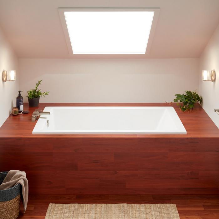 Sitka Acrylic Drop-In Soaking Tub - White