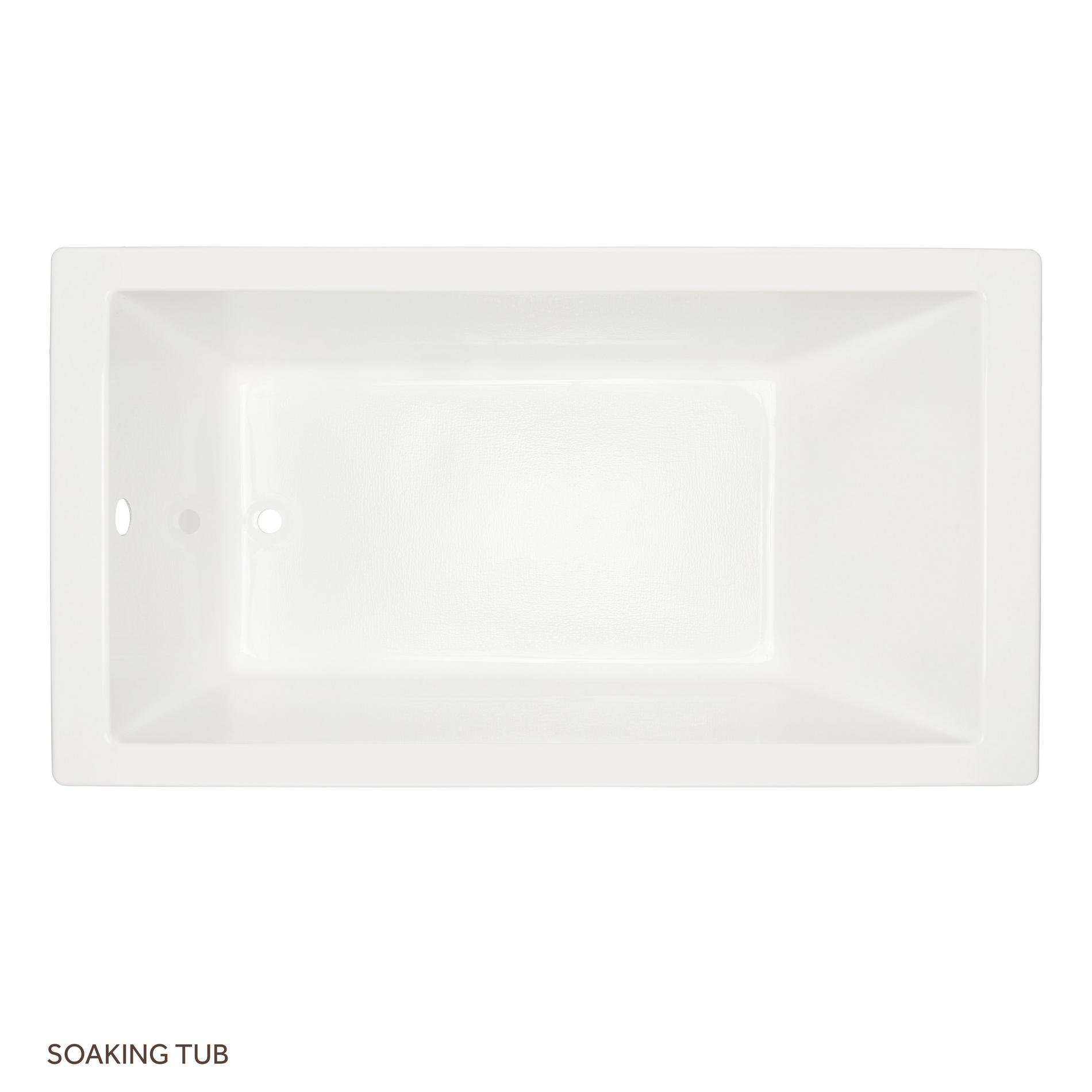 72" x 36" Sitka Acrylic DropIn Soaking Tub White Signature Hardware