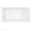 72" x 36" Sitka Acrylic Drop-In Soaking Tub - White, , large image number 1