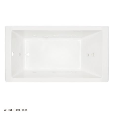 72" x 36" Sitka Acrylic Drop-In Whirlpool Tub - White