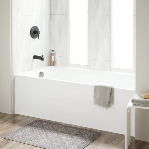 60" x 30" Sitka Acrylic Alcove Soaking Tub - White