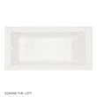 60" x 30" Sitka Acrylic Alcove Soaking Tub - White, , large image number 2