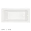 60" x 30" Sitka Acrylic Alcove Soaking Tub - Right Drain - White, , large image number 1