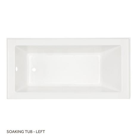 60" x 32" Sitka Acrylic Alcove Soaking Tub - White