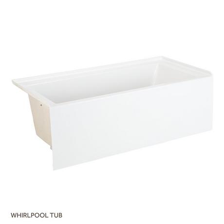 60" x 32" Sitka Acrylic Alcove Whirlpool Tub - White