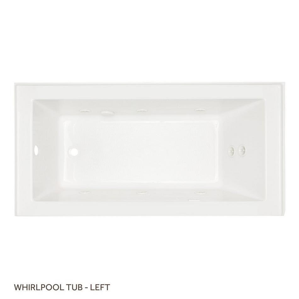 60" x 32" Sitka Acrylic Alcove Whirlpool Tub - White, , large image number 2