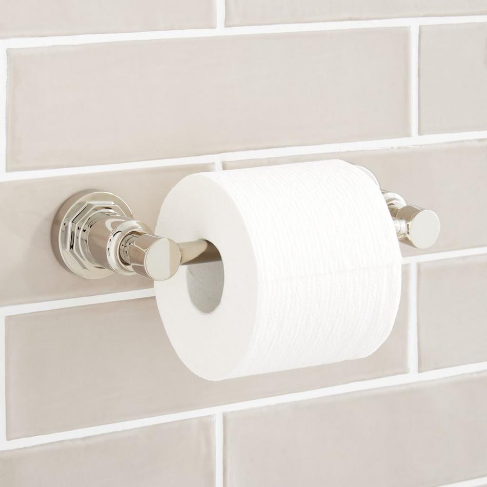 Wall Mount Toilet Paper Holder With Shelf Acrylic Single Roll Paper