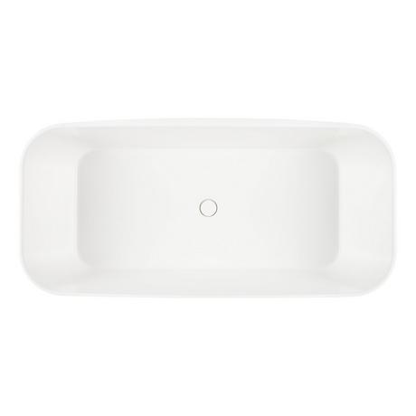 66" Inoma Solid Surface Freestanding Tub - Gloss Finish