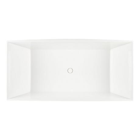 66" Carraway Solid Surface Freestanding Tub - Gloss Finish