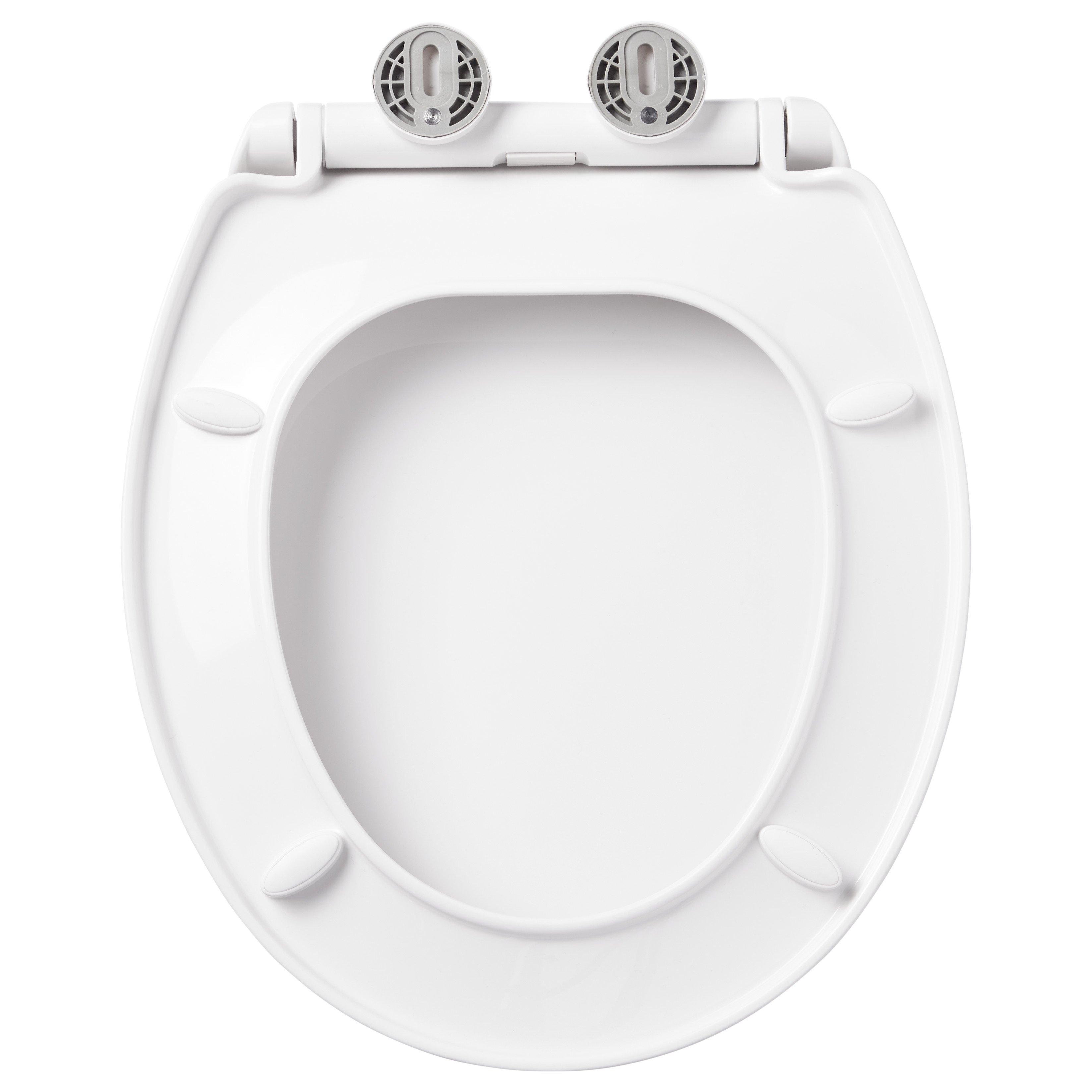 Wide round shop toilet seat