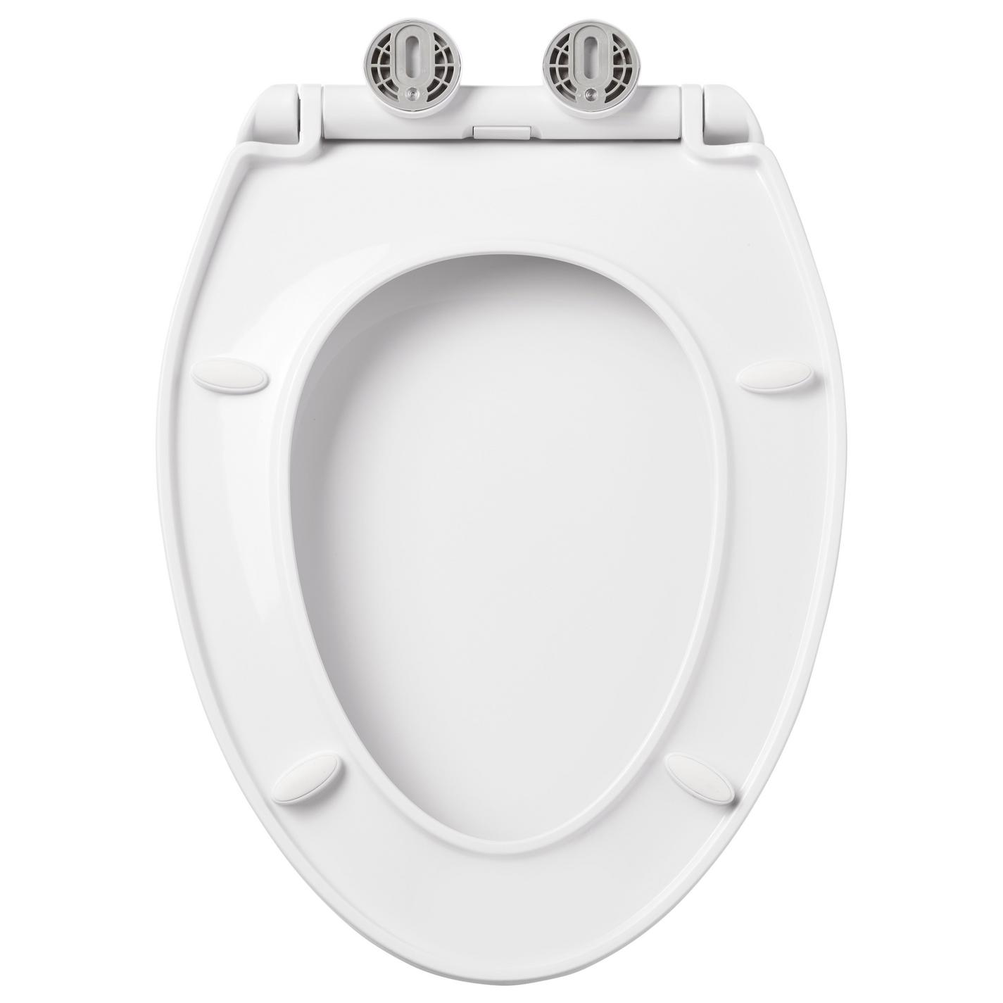 Traditional Ultra Slim Easy Clean Toilet Seat Elongated Bowl White