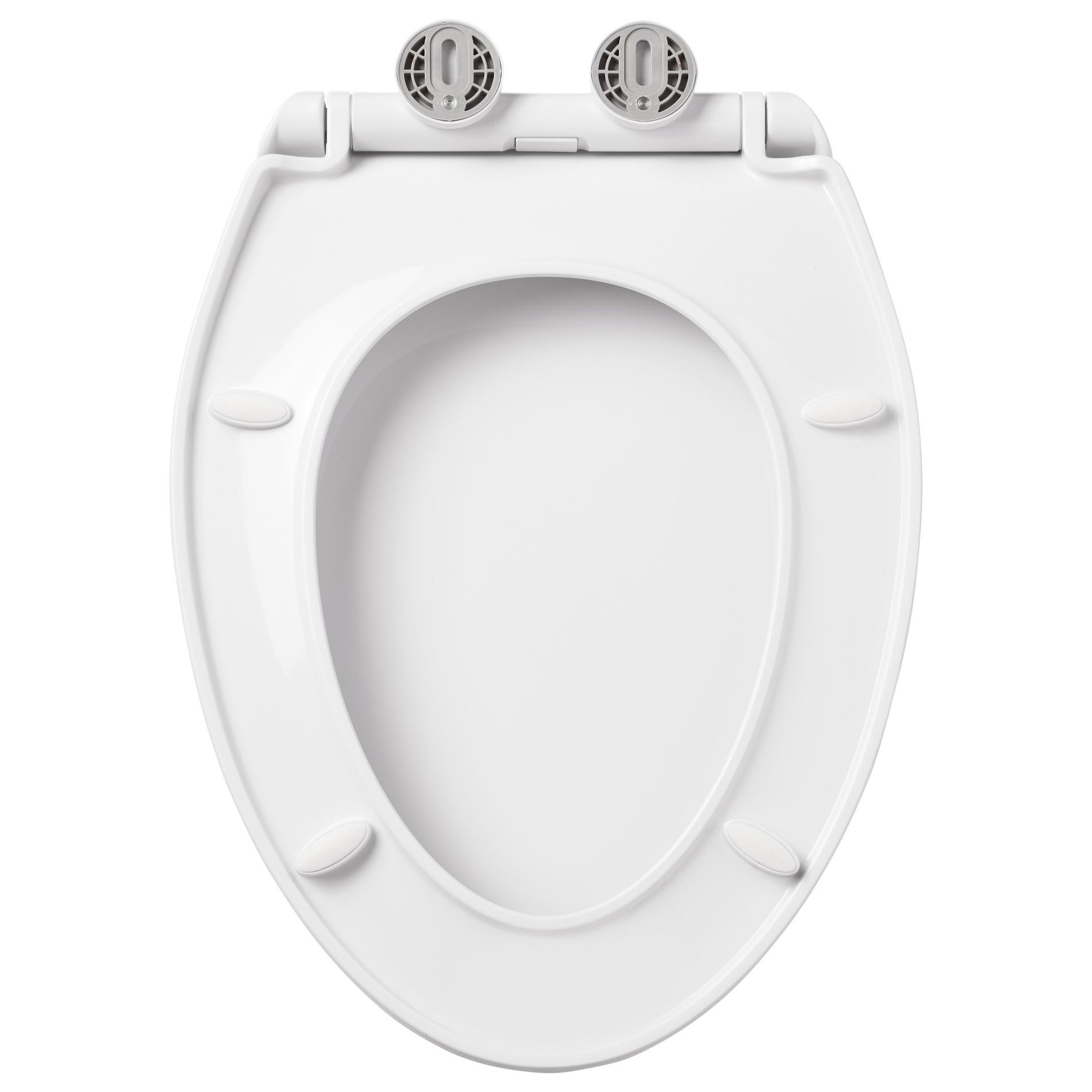 Traditional Ultra Slim Easy Clean Toilet Seat Elongated Bowl White