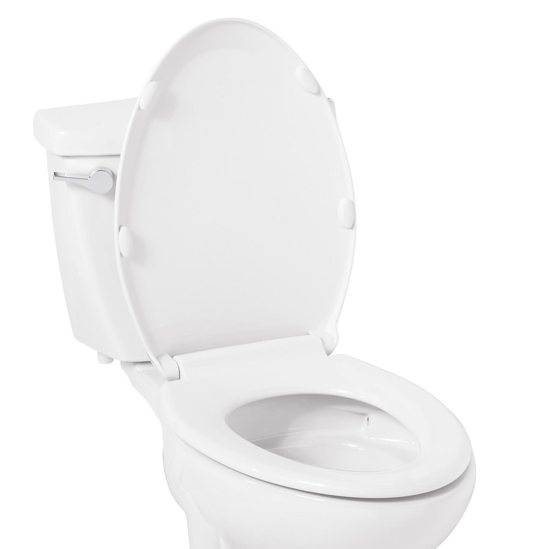 Traditional Ultra Slim Easy Clean Toilet Seat Elongated Bowl White