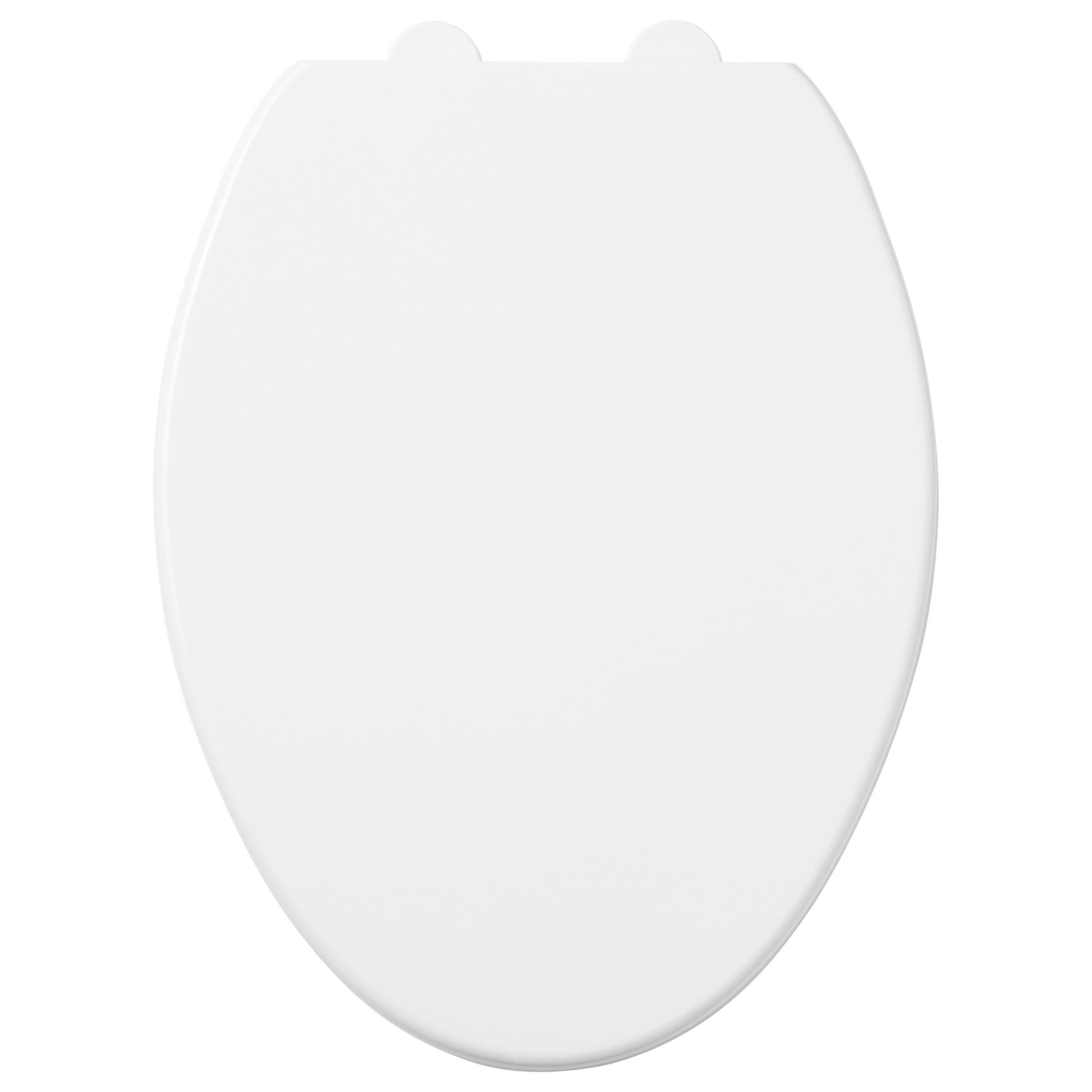 Contemporary Easy Clean Toilet Seat Elongated Bowl White